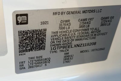 2022 GMC Sierra 1500 Limited AT4