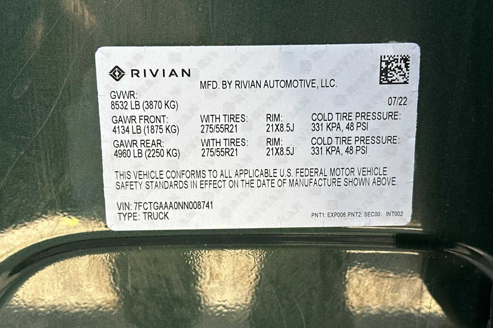 2022 RIVIAN R1T Adventure Package