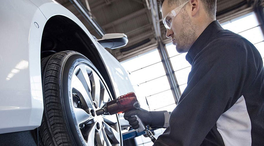 Tire rotation and tire inspection