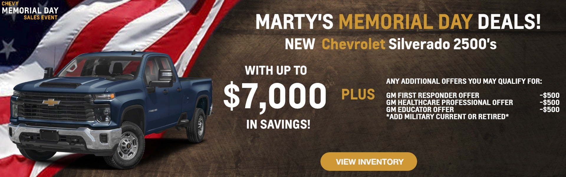 Blue 2500 on flag and wood background